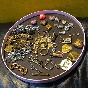 Juicy Couture scrap, mostly vintage, for repairs or upgrades 40 + pieces